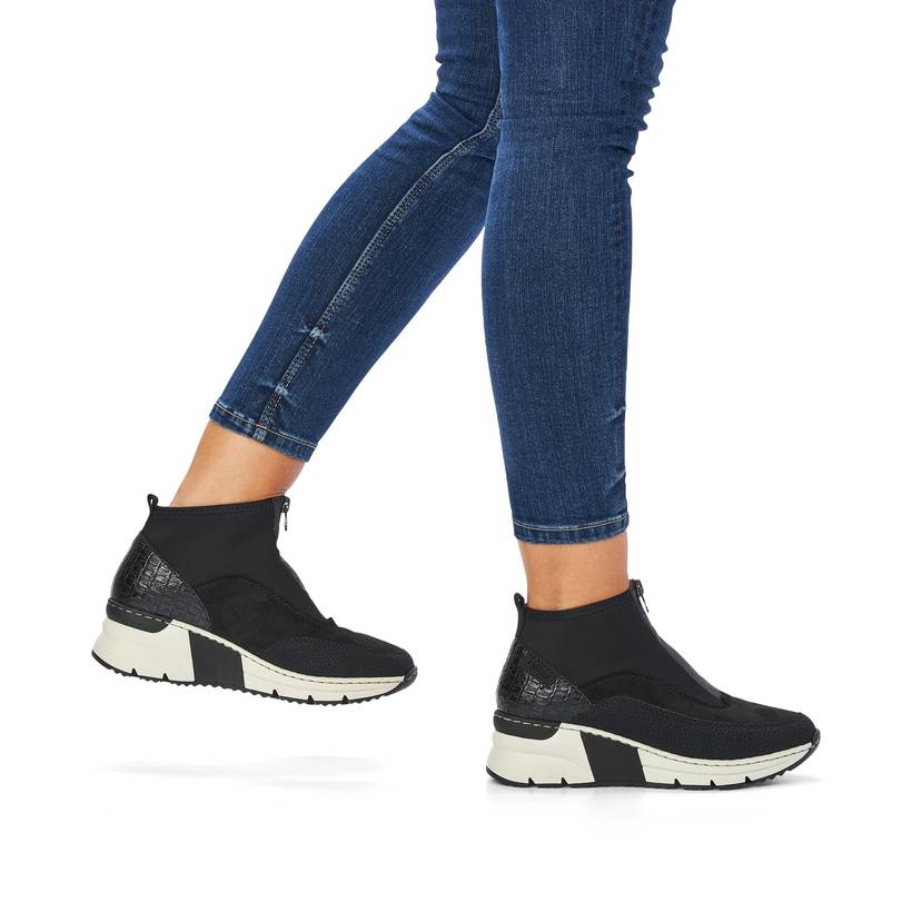 Rieker Artikelnummer N6352-00 Rieker Damen Sneaker High tiefschwarz 2025