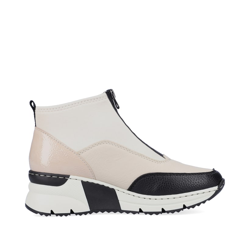 Rieker Artikelnummer N6352-60 Rieker Damen Sneaker High hellbeige-schwarz Hotsell