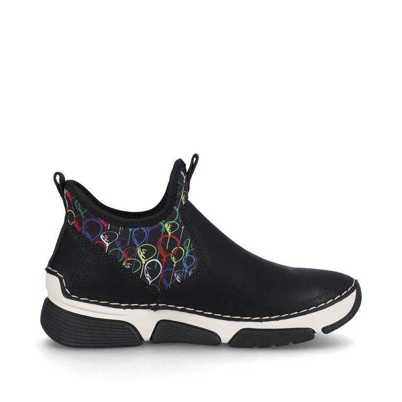 Rieker Artikelnummer 45957-00 Rieker Damen Slipper urbanschwarz-bunt Meist gekauft