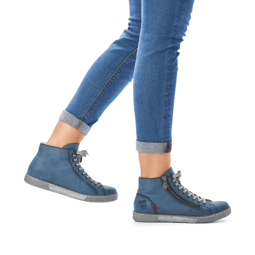Rieker Artikelnummer Z1221-14 Rieker Damen Schnürschuhe azurblau Blitzverkäufe