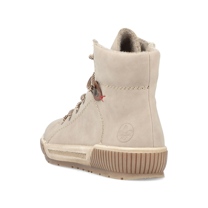 Rieker Artikelnummer N0730-64 Rieker Damen Schnürstiefel cremebeige Kostenloser Versand