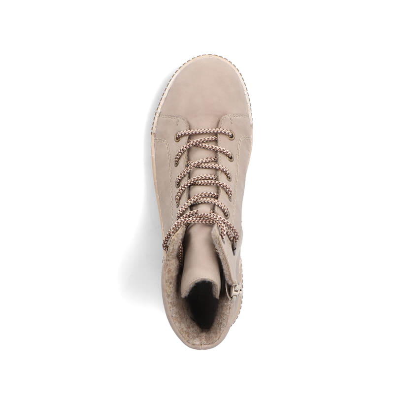 Rieker Artikelnummer N0730-64 Rieker Damen Schnürstiefel cremebeige Kostenloser Versand