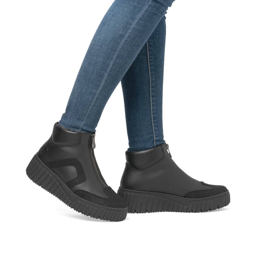 Rieker Artikelnummer N2551-00 Rieker Damen Kurzstiefel nachtschwarz Rabatt