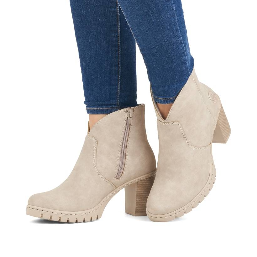 Rieker Artikelnummer Y2553-60 Rieker Damen Stiefeletten hellbeige Versandkostenfrei