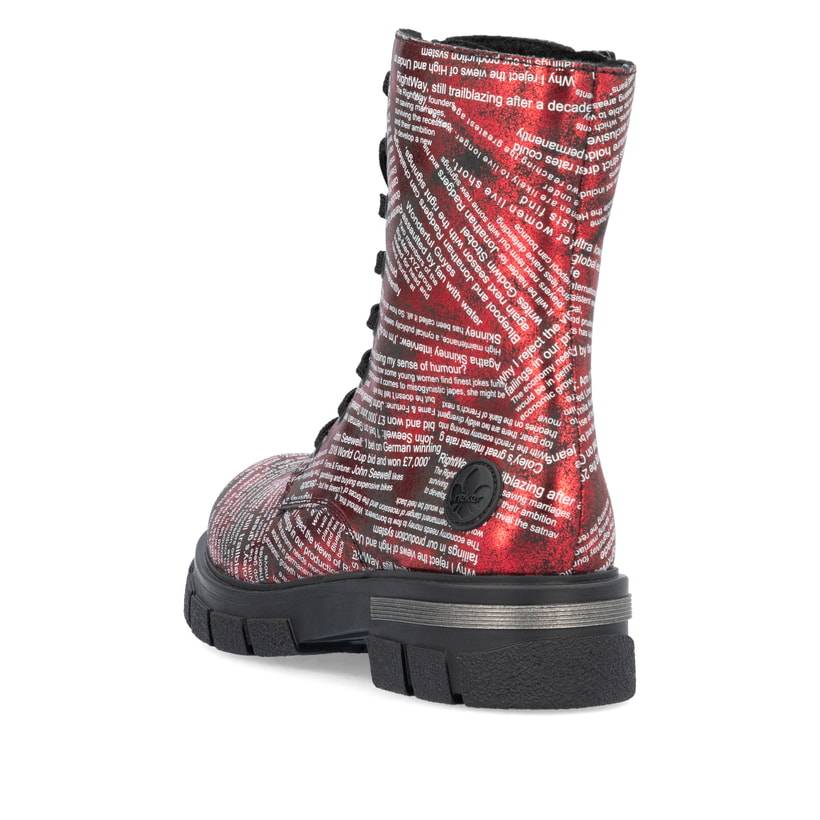 Rieker Artikelnummer Z9120-35 Rieker Damen Biker Boots metallicrot Großer Ausverkauf