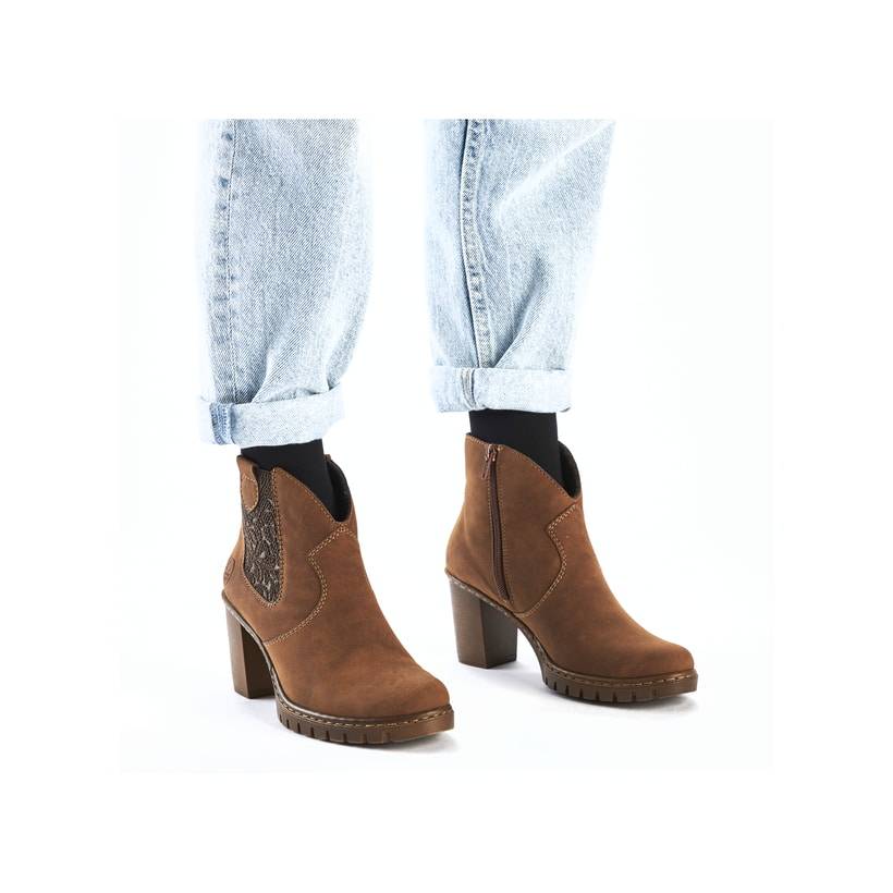 Rieker Artikelnummer Y2554-24 Rieker Damen Stiefeletten nougatbraun Osterangebot
