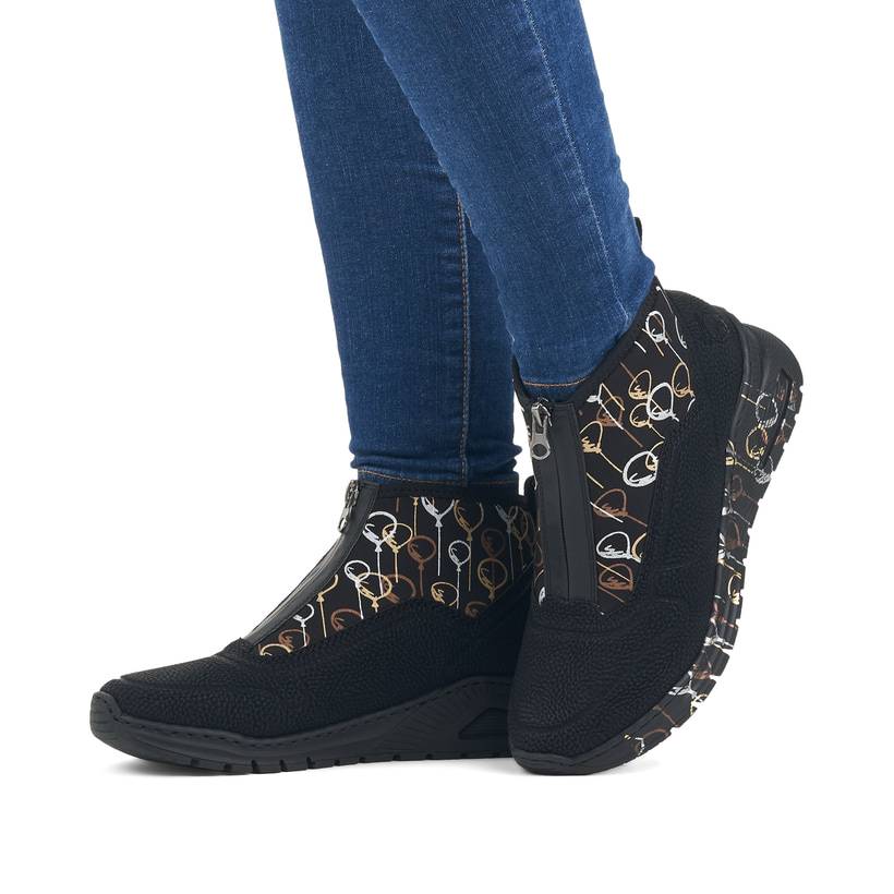 Rieker Artikelnummer M4953-00 Rieker Damen Sneaker High urbanschwarz Muttertagsangebot