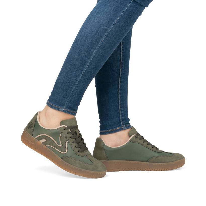 Rieker Artikelnummer M5512-54 Rieker Damen Sneaker Low kaktusgrün Vatertagsangebot