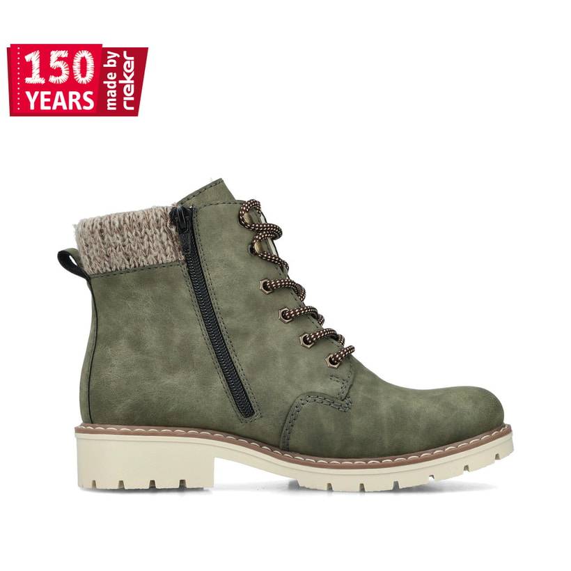 Rieker Artikelnummer Y9118-54 Rieker Damen Schnürstiefel kaktusgrün Jubiläumsangebot