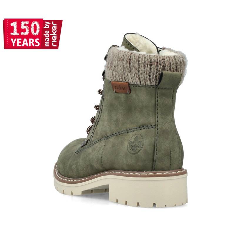 Rieker Artikelnummer Y9118-54 Rieker Damen Schnürstiefel kaktusgrün Jubiläumsangebot