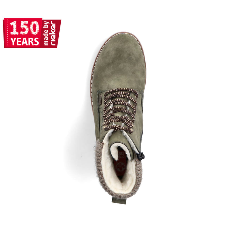Rieker Artikelnummer Y9118-54 Rieker Damen Schnürstiefel kaktusgrün Jubiläumsangebot