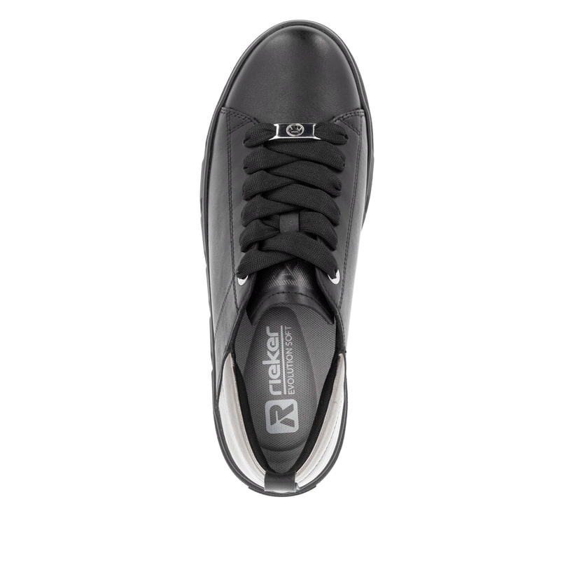Rieker Artikelnummer W0502-03 Rieker Damen Sneaker Low mattschwarz-silber Lagerräumung