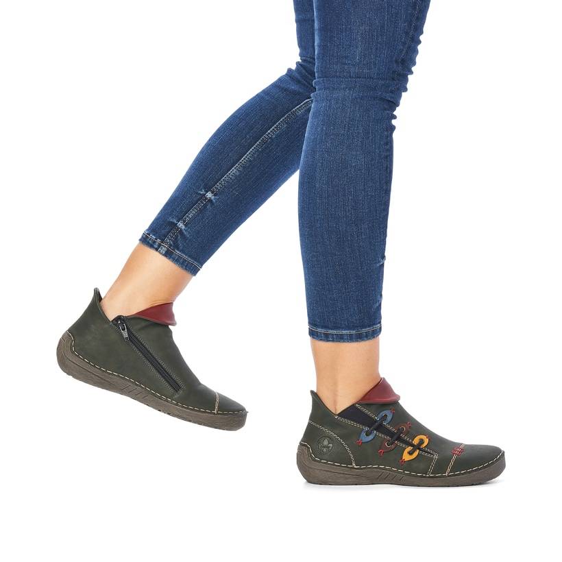 Rieker Artikelnummer 72581-54 Rieker Damen Slipper olivgrün Heißer Verkauf