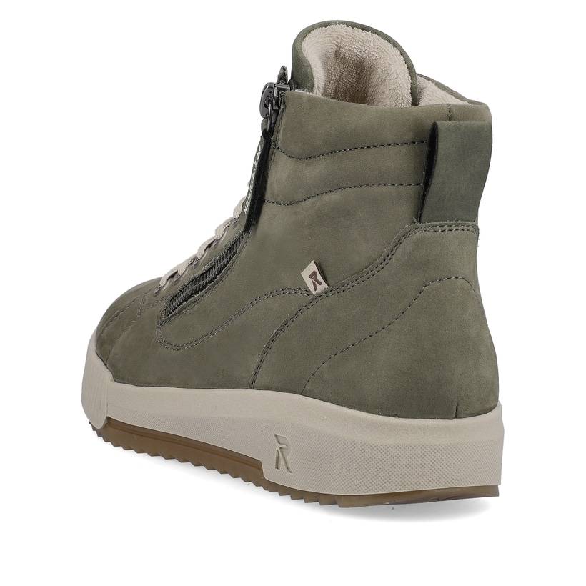 Rieker Artikelnummer W0164-54 Rieker Damen Sneaker High schilfgrün Online Outlet