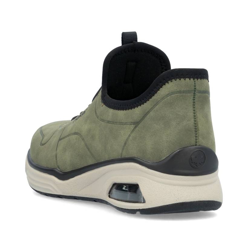 Rieker Artikelnummer M5651-54 Rieker Damen Slipper khaki-schwarz Kauf eins, bekomm eins gratis