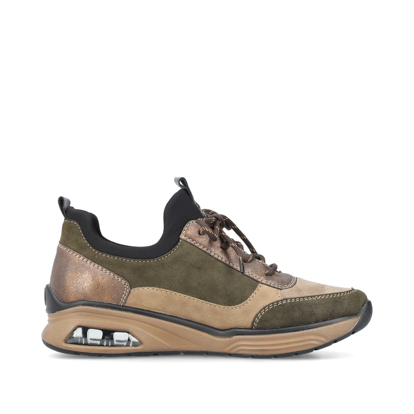 Rieker Artikelnummer M5660-64 Rieker Damen Slipper grünbraun Tiefpreis
