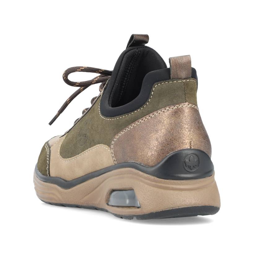 Rieker Artikelnummer M5660-64 Rieker Damen Slipper grünbraun Tiefpreis
