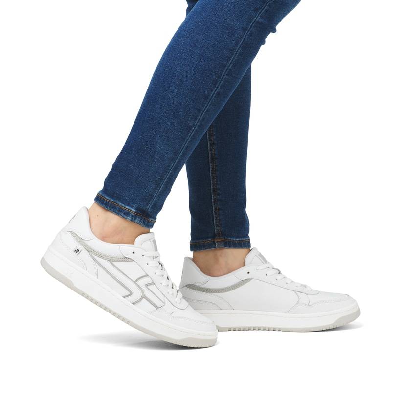 Rieker Artikelnummer W1900-80 Rieker Damen Sneaker Low frostweiß-grau Kostenlose Rückgabe