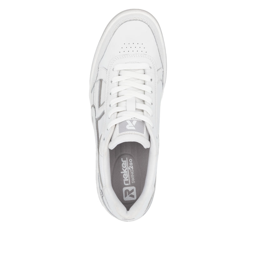 Rieker Artikelnummer W1900-80 Rieker Damen Sneaker Low frostweiß-grau Kostenlose Rückgabe