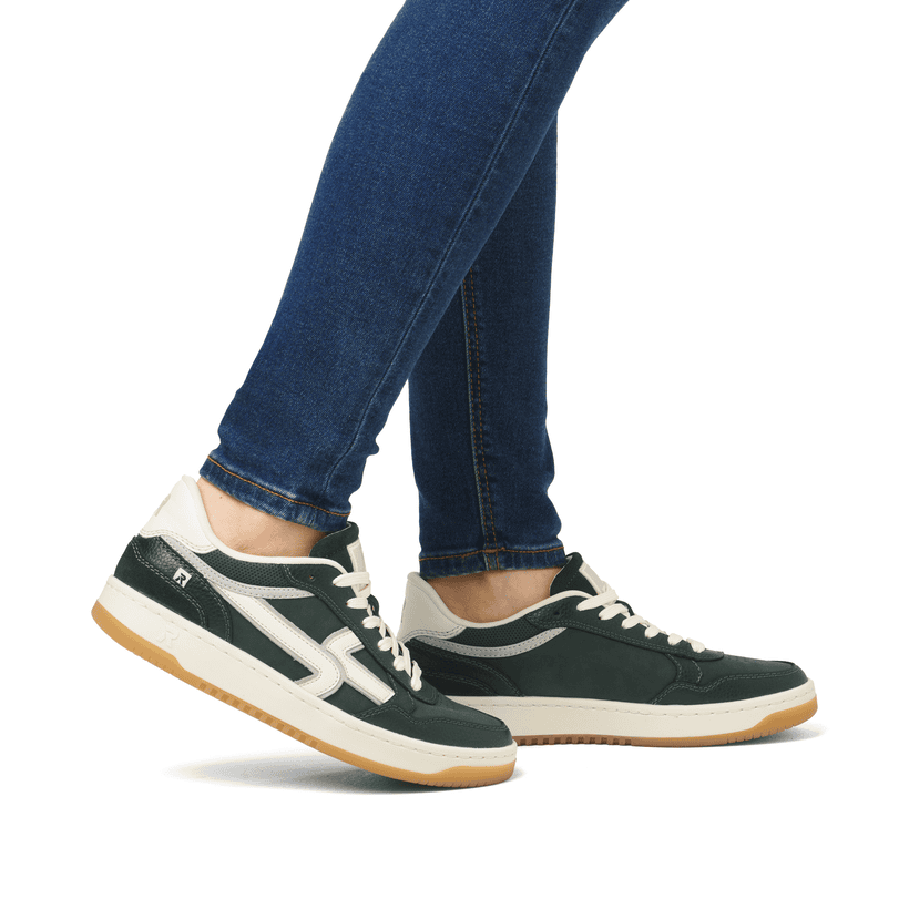 Rieker Artikelnummer W1900-54 Rieker Damen Sneaker Low waldgrün-weiß Begrenzte Freigabe