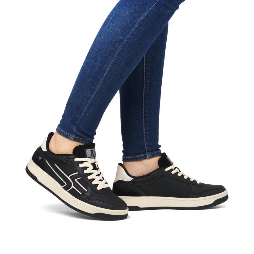 Rieker Artikelnummer W1900-00 Rieker Damen Sneaker Low urbanschwarz-weiß JETZT KAUFEN