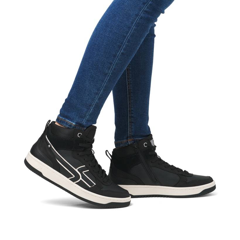 Rieker Artikelnummer W1970-00 Rieker Damen Sneaker High carbonschwarz Neueste Stile