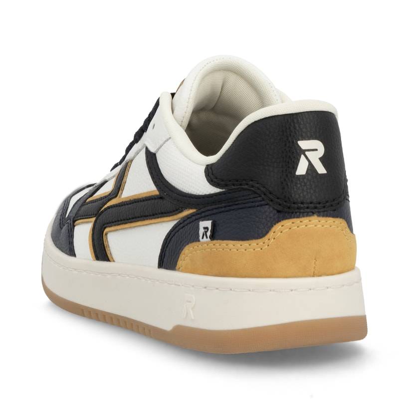 Rieker Artikelnummer U1900-81 Rieker Herren Sneaker Low cremeweiß-schwarz Bis zu 50% Rabatt