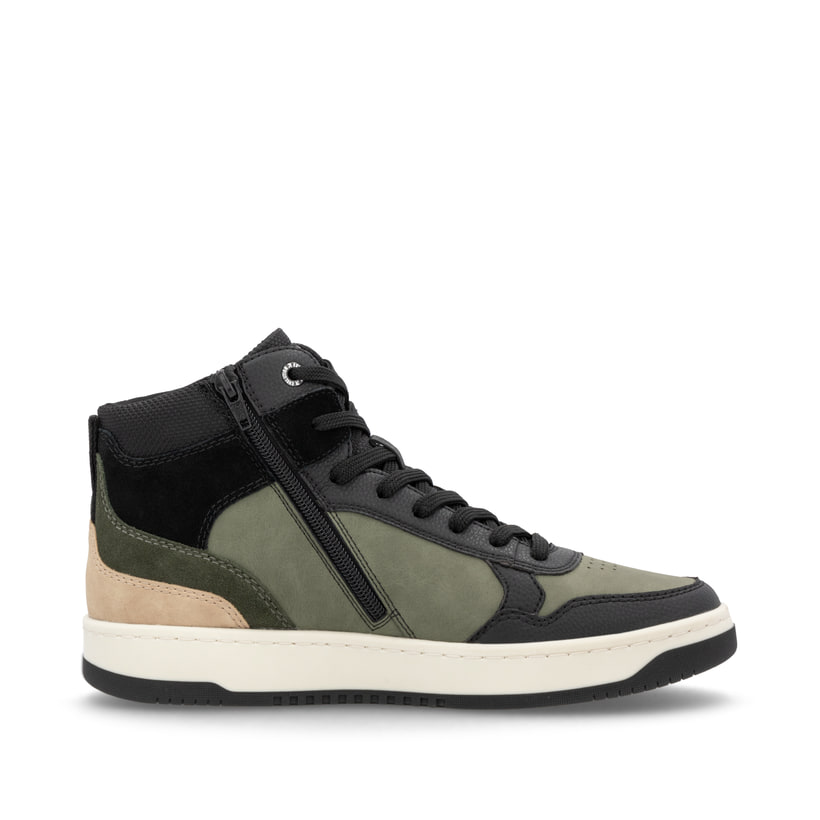Rieker Artikelnummer U1970-01 Rieker Herren Sneaker High khaki-schwarz Bis zu 60% Rabatt