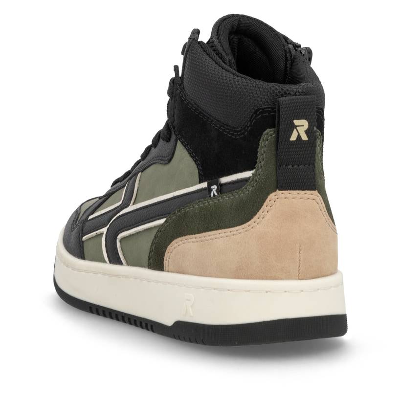 Rieker Artikelnummer U1970-01 Rieker Herren Sneaker High khaki-schwarz Bis zu 60% Rabatt
