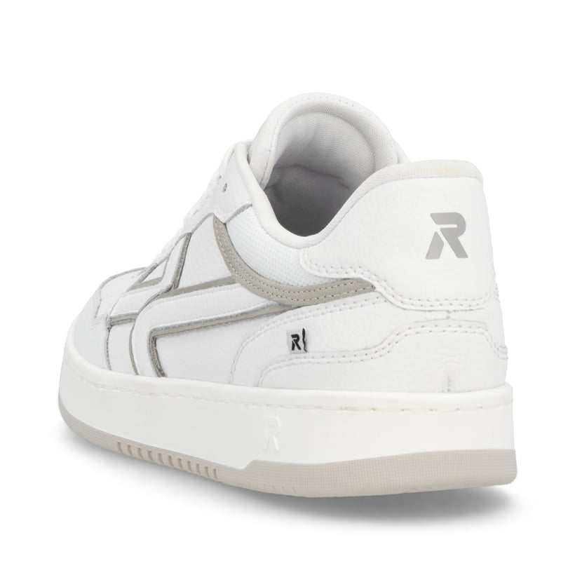 Rieker Artikelnummer U1900-80 Rieker Herren Sneaker Low frostweiß-grau Super Rabatt