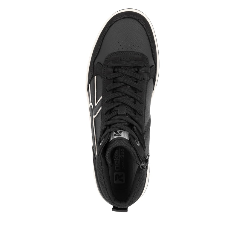 Rieker Artikelnummer U1970-00 Rieker Herren Sneaker High carbonschwarz 50% Rabatt mit kostenlosem Versand