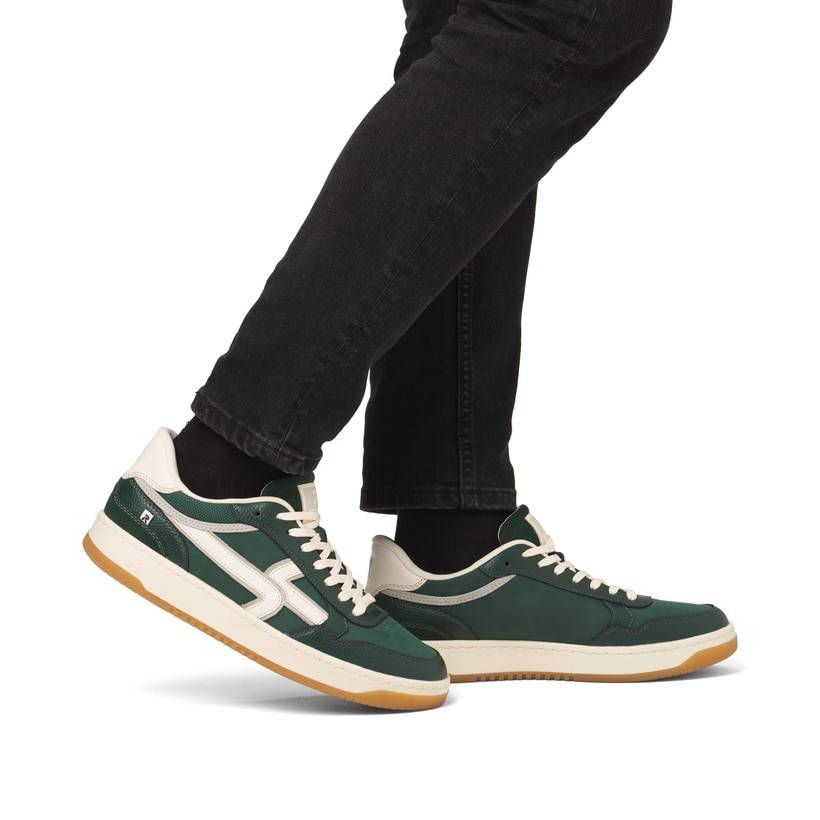 Rieker Artikelnummer U1900-54 Rieker Herren Sneaker Low waldgrün-weiß Clearance-Verkauf