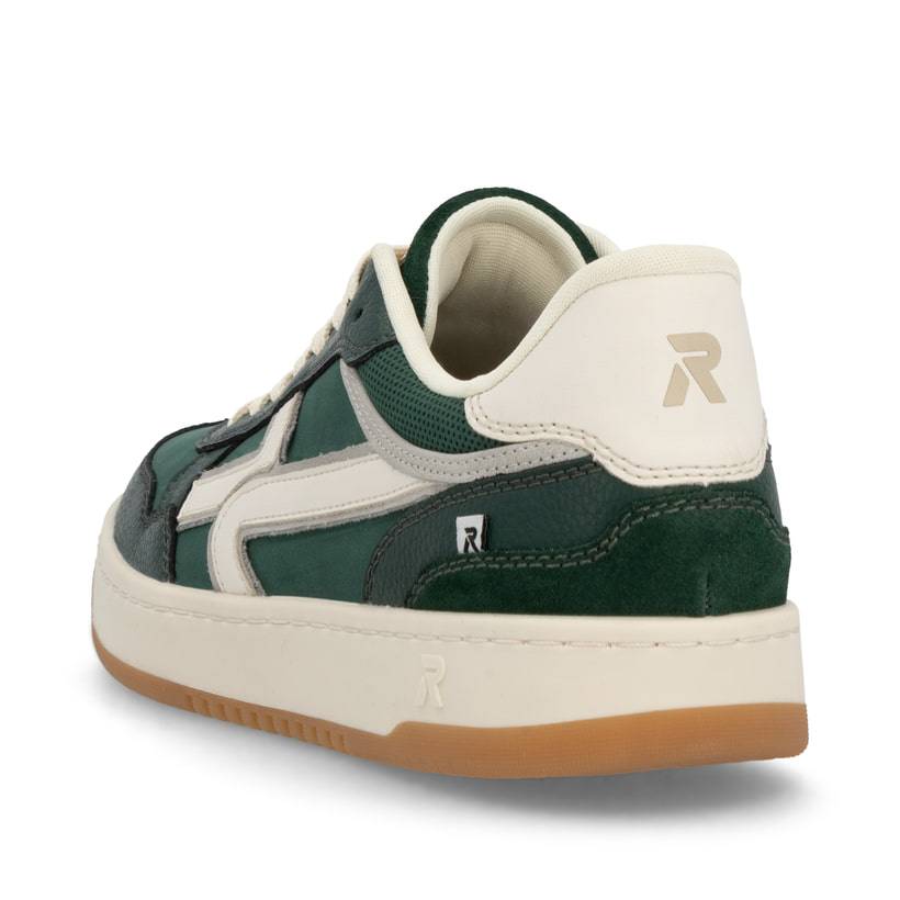 Rieker Artikelnummer U1900-54 Rieker Herren Sneaker Low waldgrün-weiß Clearance-Verkauf