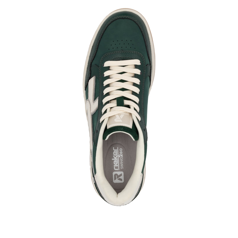 Rieker Artikelnummer U1900-54 Rieker Herren Sneaker Low waldgrün-weiß Clearance-Verkauf