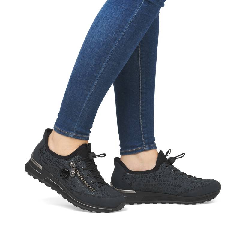 Rieker Artikelnummer N1455-14 Rieker Damen Slipper petrol Im Verkauf