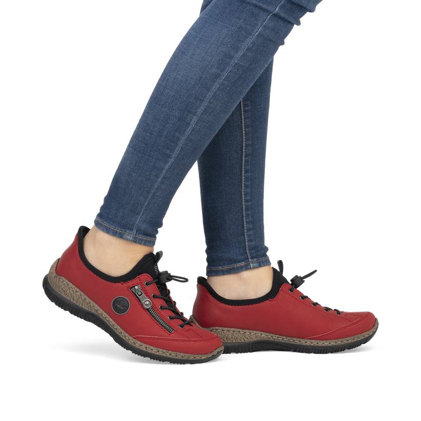 Rieker Artikelnummer N3267-33 Rieker Damen Slipper erdbeerrot zollfrei
