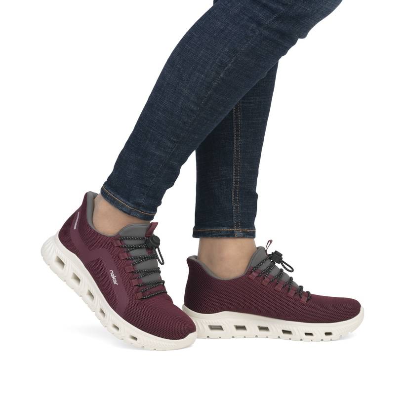 Rieker Artikelnummer M6066-30 Rieker Damen Slipper weinrot Rabatte dieses Monats