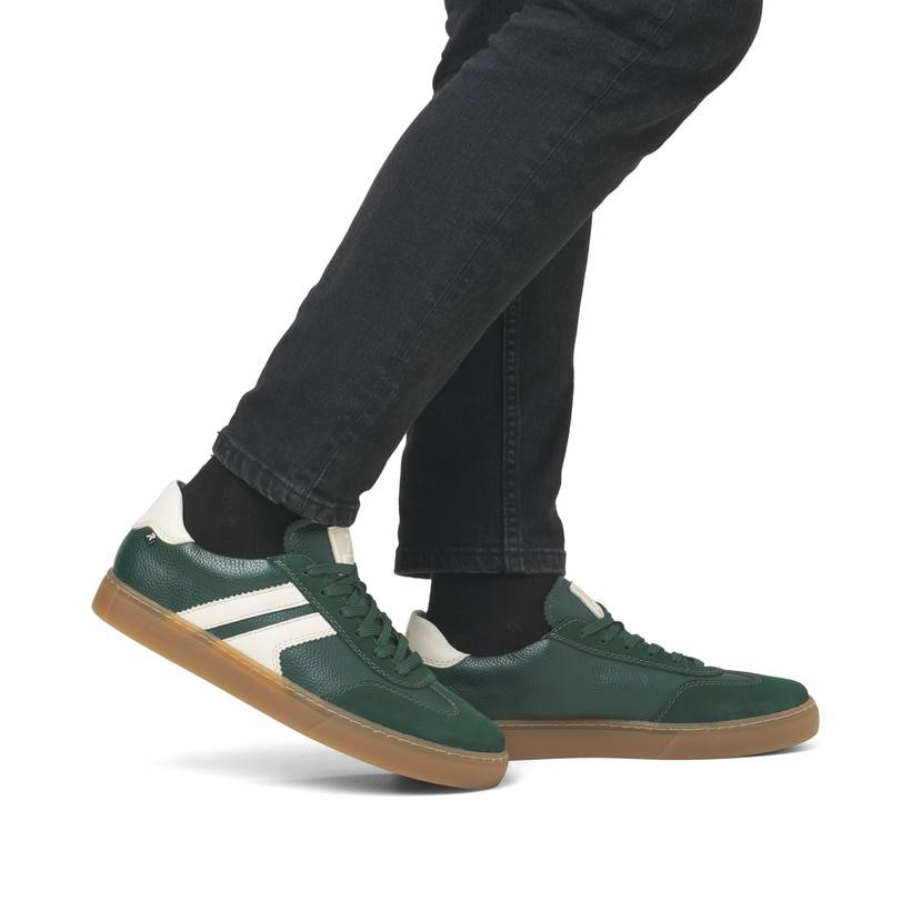 Rieker Artikelnummer U0707-54 Rieker Herren Sneaker Low waldgrün-weiß Schlussverkauf