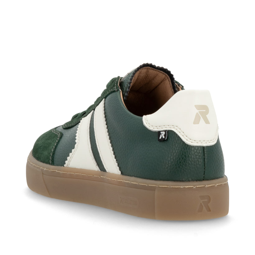 Rieker Artikelnummer U0707-54 Rieker Herren Sneaker Low waldgrün-weiß Schlussverkauf