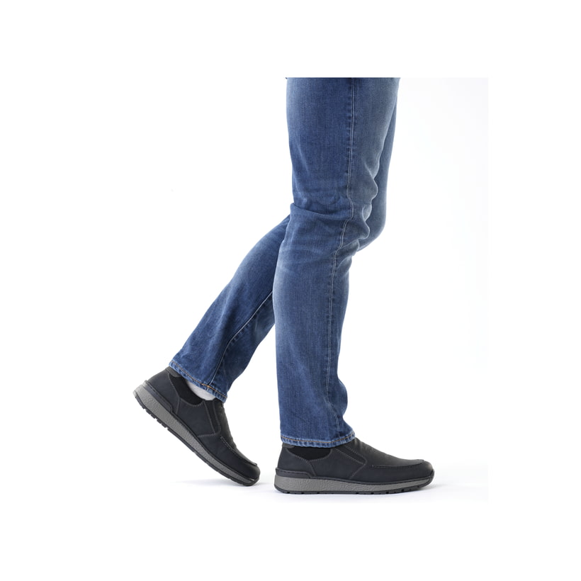 Rieker Artikelnummer B9062-00 Rieker Herren Slipper asphaltschwarz Kostenloser Versand