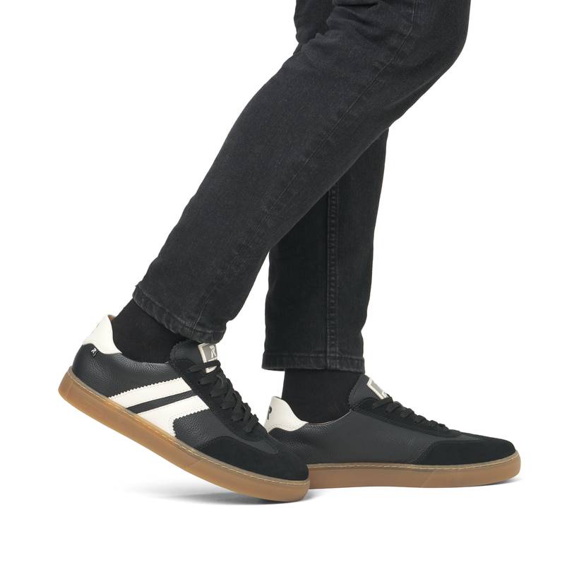 Rieker Artikelnummer U0707-00 Rieker Herren Sneaker Low carbonschwarz-weiß Großer Ausverkauf