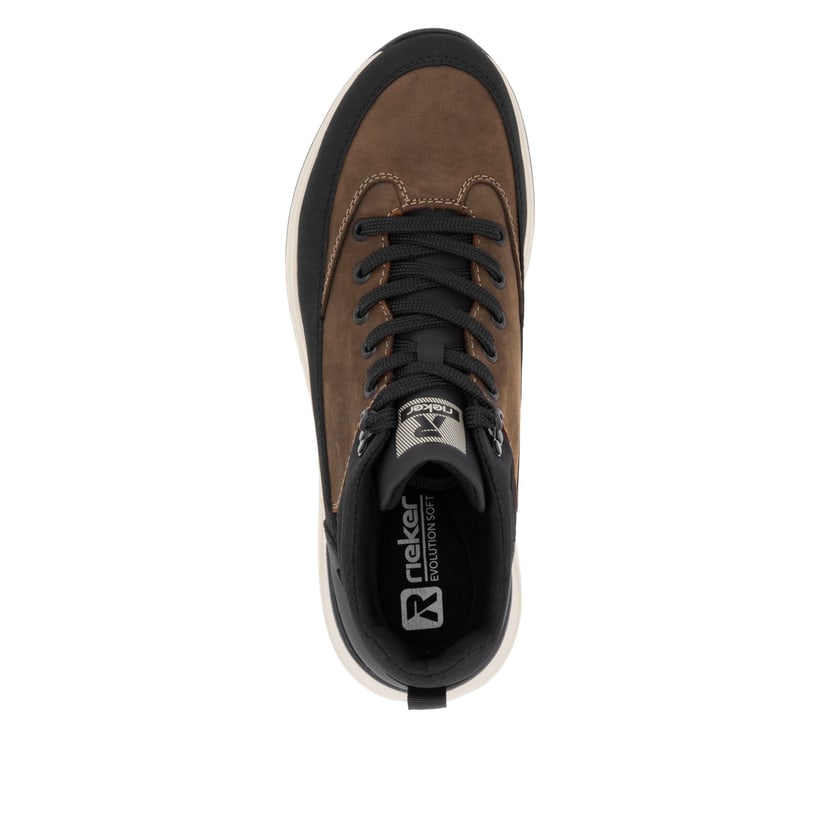 Rieker Artikelnummer U0173-22 Rieker Herren Schnürstiefel nougatbraun-schwarz Valentinstagsangebot