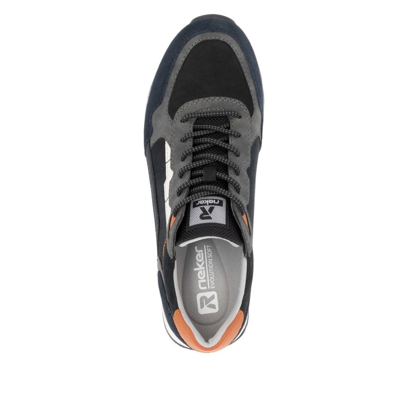 Rieker Artikelnummer U0308-14 Rieker Herren Sneaker Low dunkelblau-grau Heißer Verkauf