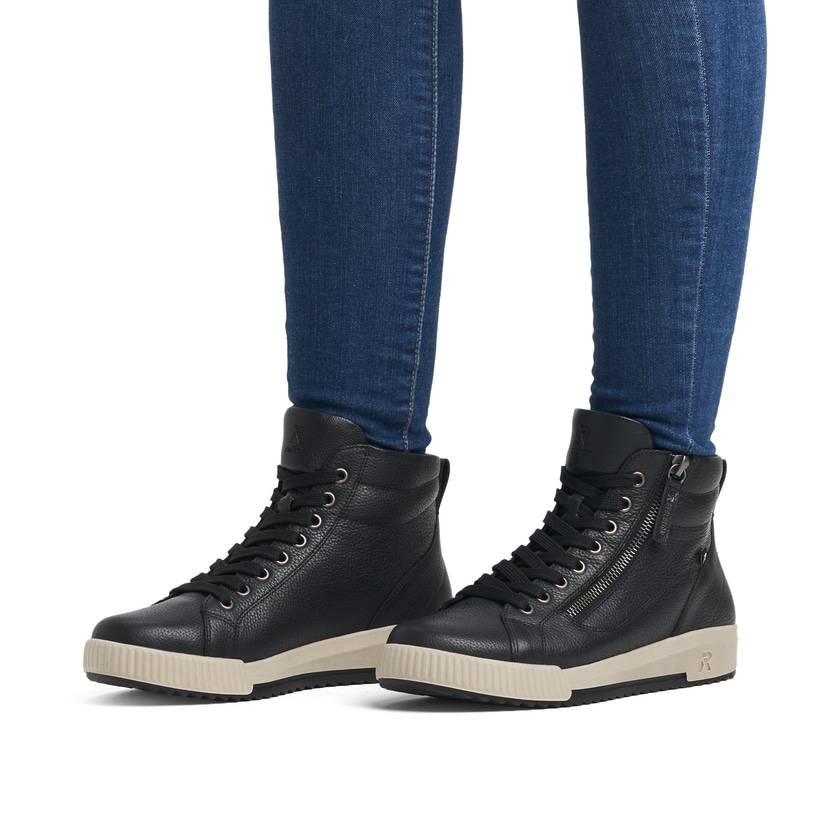 Rieker Artikelnummer W0164-00 Rieker Damen Sneaker High carbonschwarz Super Sparpreis