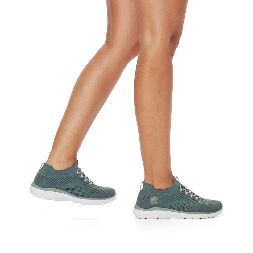 Rieker Artikelnummer M5074-52 Rieker Damen Slipper blaugrün JETZT KAUFEN