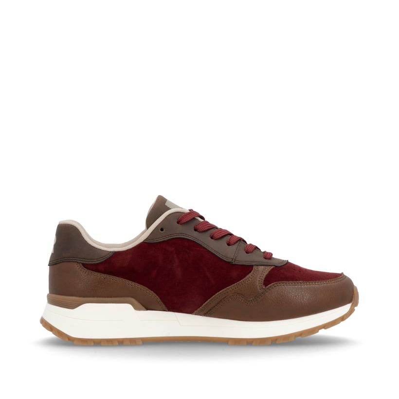 Rieker Artikelnummer W0607-35 Rieker Damen Sneaker Low zimtbraun-rubinrot Letzte 2 Tage