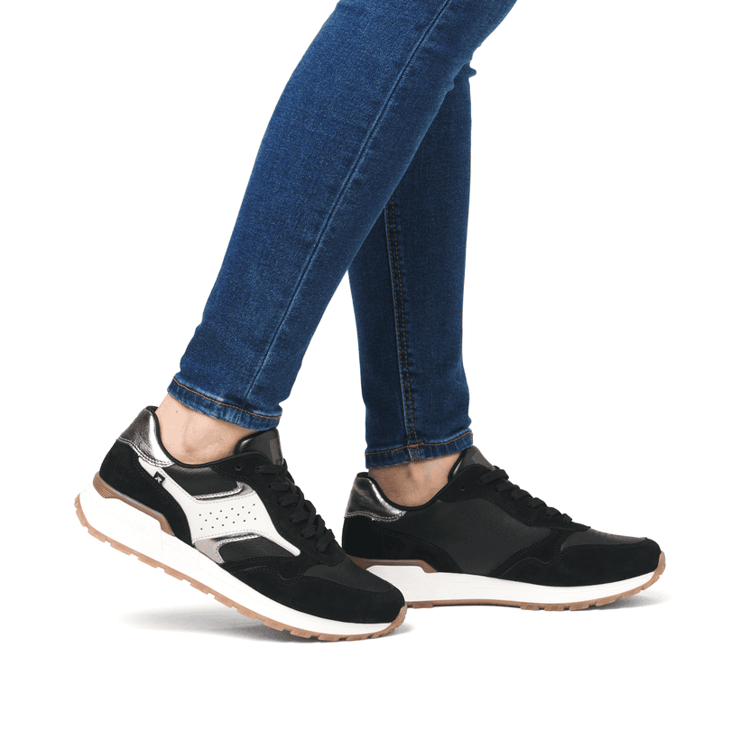 Rieker Artikelnummer W0607-00 Rieker Damen Sneaker Low urbanschwarz-cremeweiß Bis zu 60% Rabatt