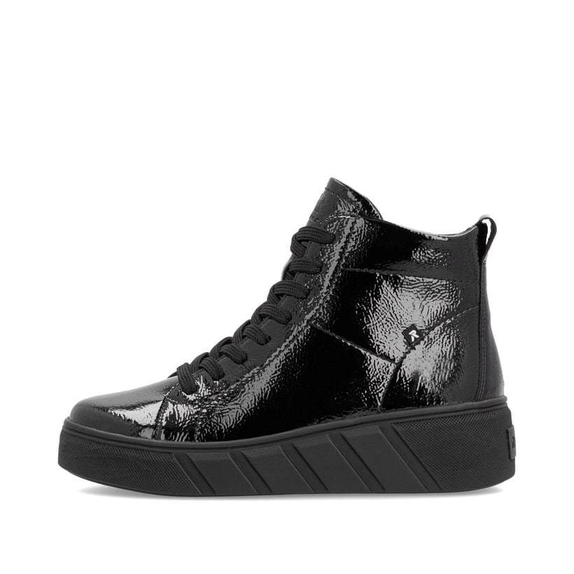 Rieker Artikelnummer W0561-01 Rieker Damen Sneaker High glanzschwarz Nur für heute