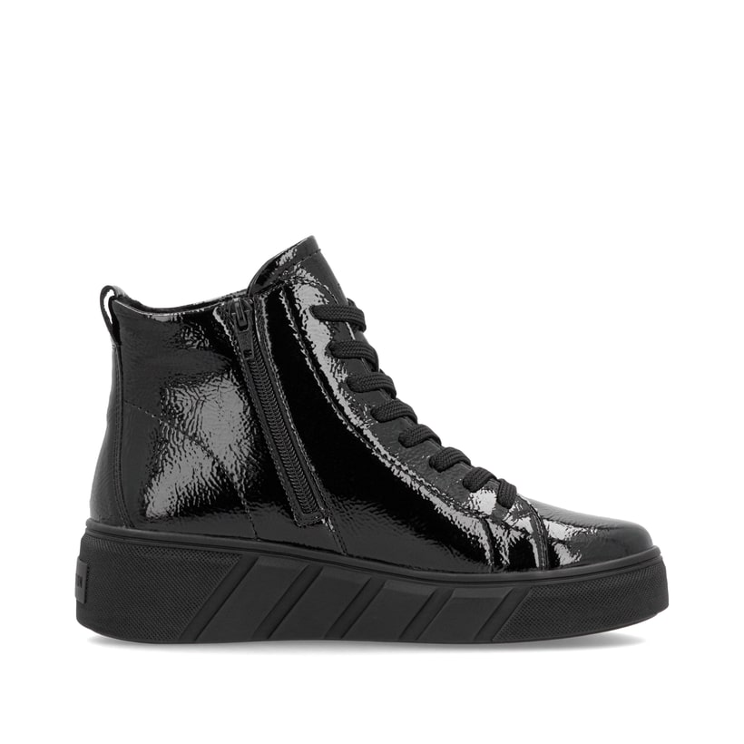 Rieker Artikelnummer W0561-01 Rieker Damen Sneaker High glanzschwarz Nur für heute