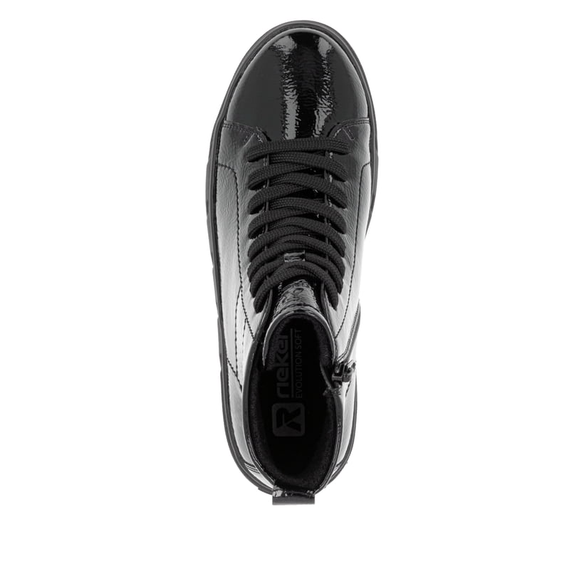 Rieker Artikelnummer W0561-01 Rieker Damen Sneaker High glanzschwarz Nur für heute